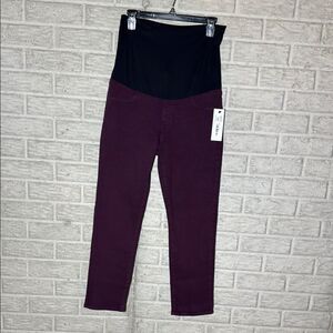 NWT Just USA Straight Maternity Jeans: Black Cherry
